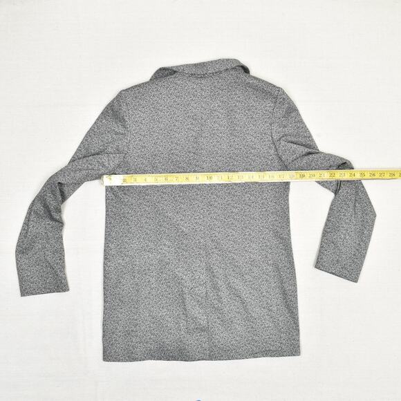 Express Women's One Button Blazer Jacket Geometric Cotton Blend Gray Size S - Picture 4 of 8